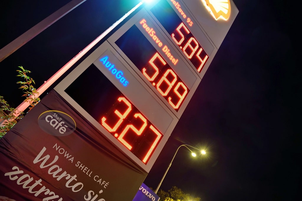 Ceny paliw na stacji